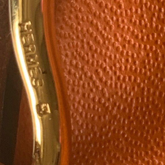 ♦️♦️HERMÈS Gold Hook Loop Brown Leather Double wrap Bracelet - Picture 2 of 2